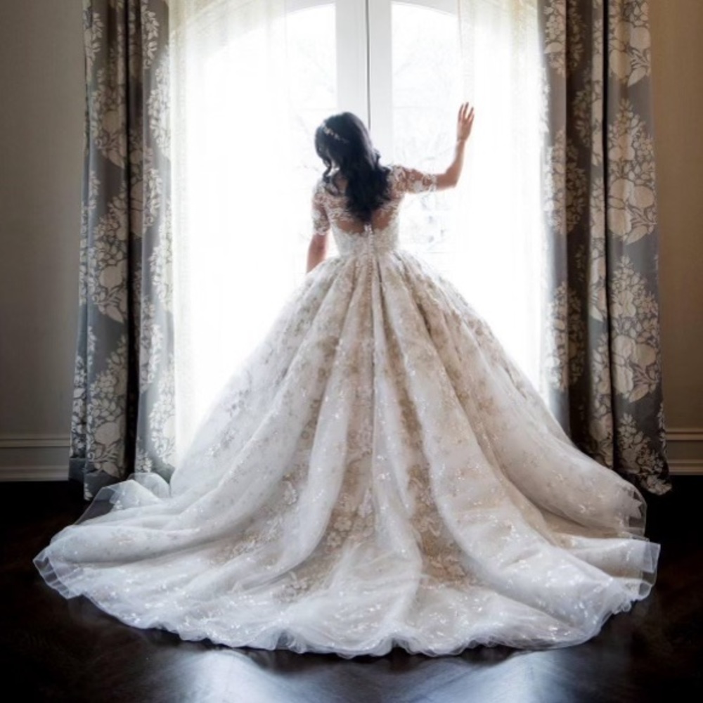 YSA Makino Spring ‘16 White/Ivory Wedding Dress Ball Gown SIZE 4